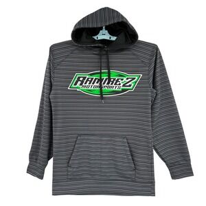 Badger Sport Mens Pullover Hooded Sweatshirt Sz S Motorsport Racing Striped NWOT